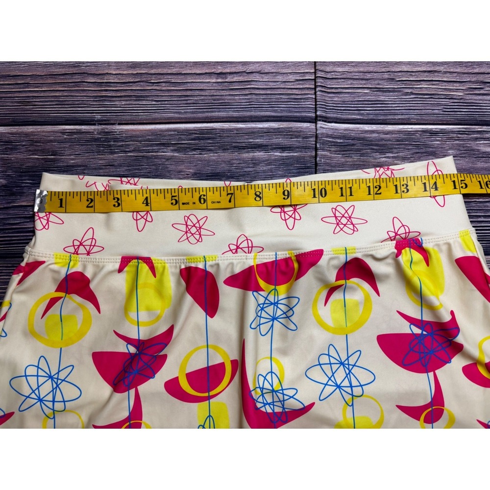 SkortObsession Womens Large Atomic Retro Print Athletic Skort Pockets Stretch - Picture 6 of 14